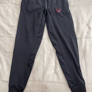 Black Jogger Pants with Red Logo Bucked Up